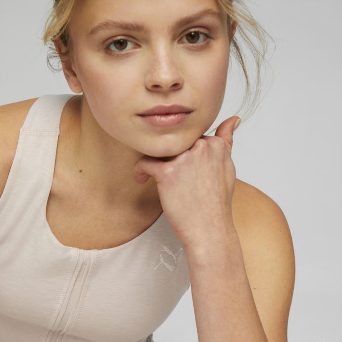 Puma Canada Exhale Cut Out Studio Training Crop Top Femmes Rose Quartz Heather
