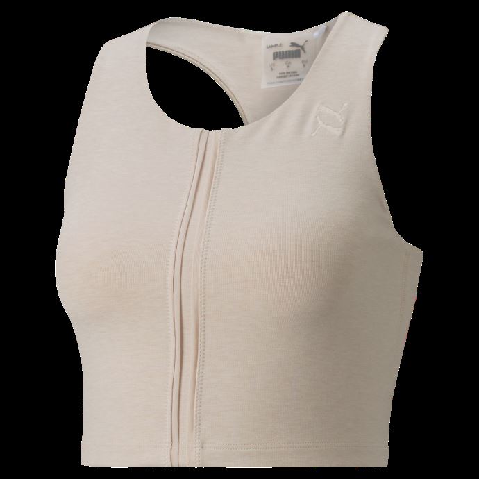 Puma Canada Exhale Cut Out Studio Training Crop Top Femmes Rose Quartz Heather
