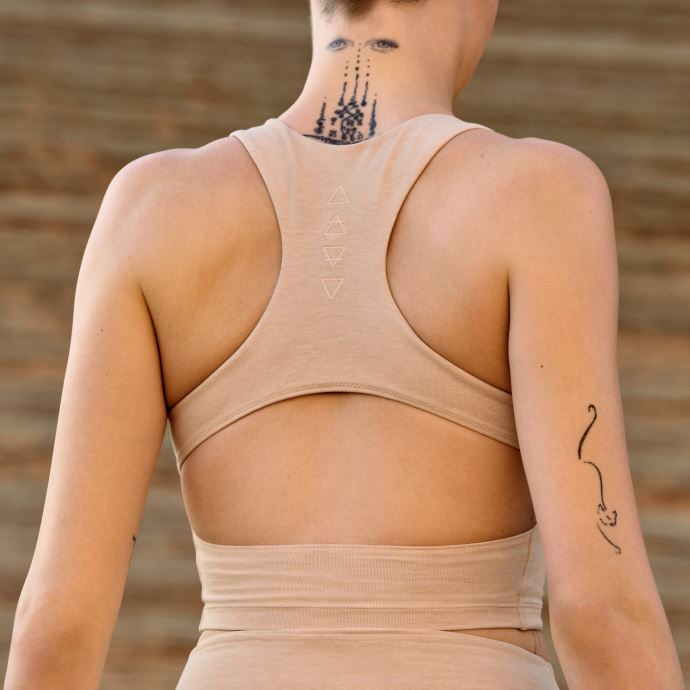 Puma Canada Exhale Cut Out Studio Training Crop Top Femmes Rose Quartz Heather
