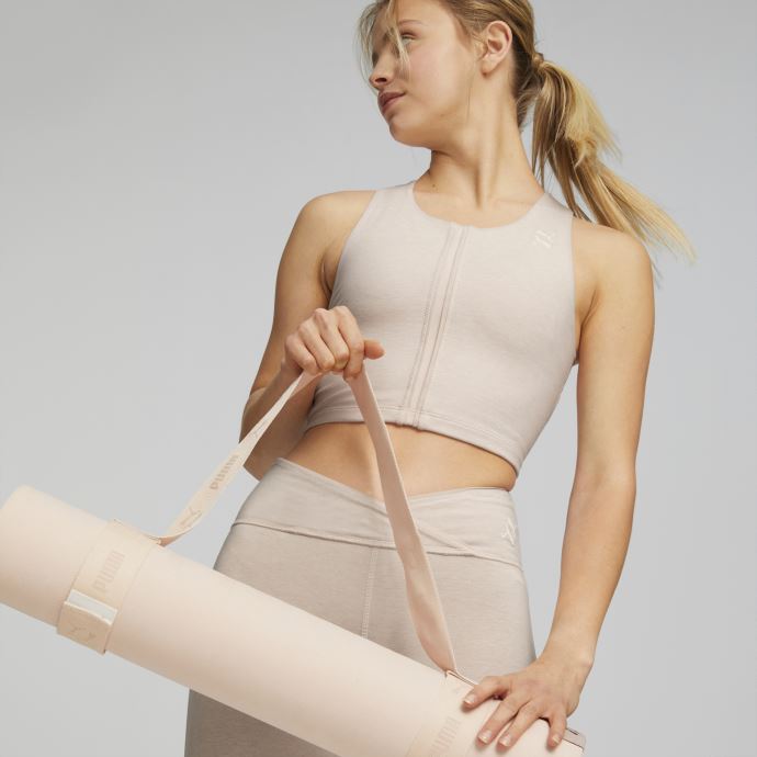 Rose Quartz Heather Puma Canada Exhale Training Haut Court Découpé Pour Femme
