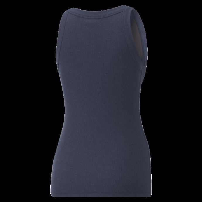 Puma Canada Bleu Marine Heather Exhale Ribbed Studio Training Débardeur Femmes