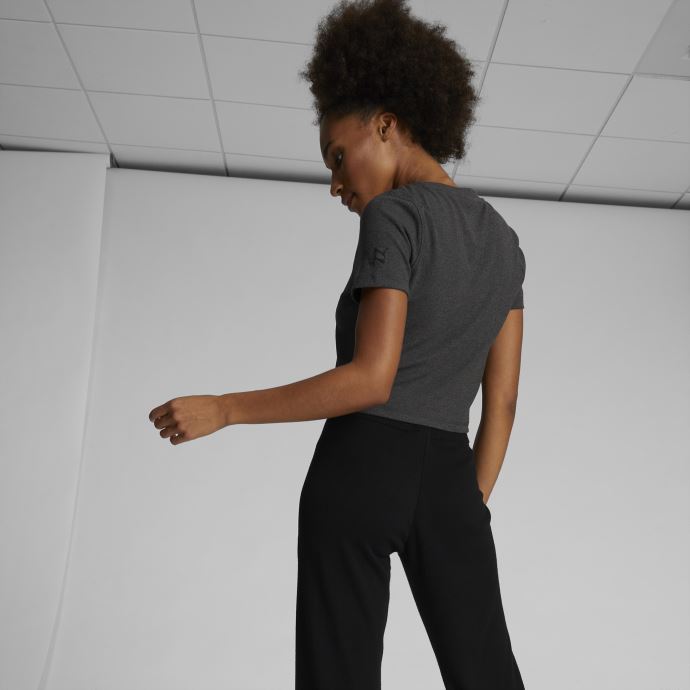 T-shirt D'entraînement Exhale Ribbed Studio Pour Femme Noir Puma Canada
