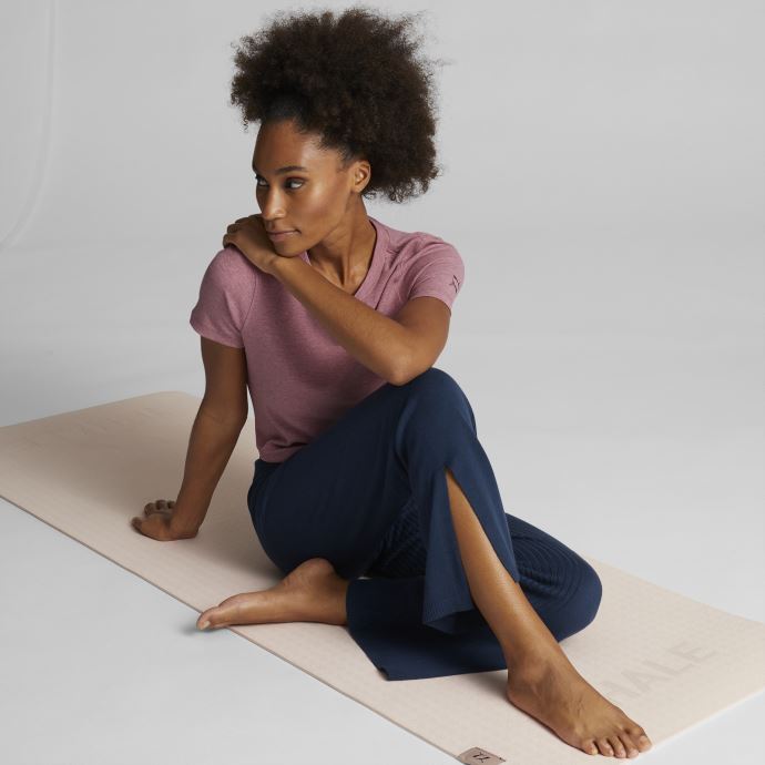 Puma Canada Exhale T-shirt D'entraînement Nervuré Studio Pour Femme Orchidée Poussiéreuse