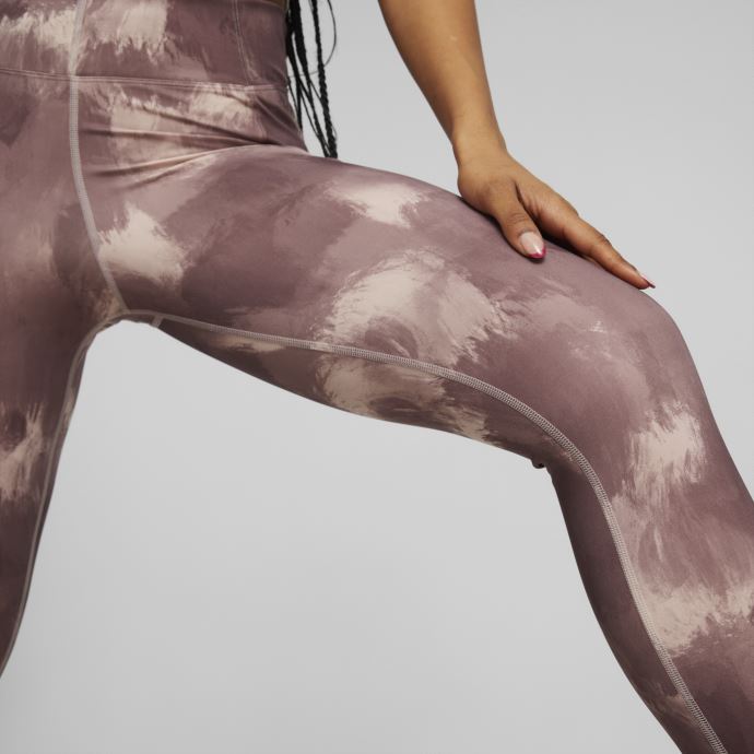Puma Canada Rose Quartz-paint Stroke Print Studio Your Move Leggings D'entraînement Imprimés Pour Femmes