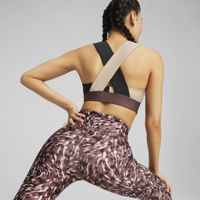 Soutien-gorge De Sport Safari Glam Impact Moyen Pour Femme Prune Poussiéreuse Et Rose Puma Canada