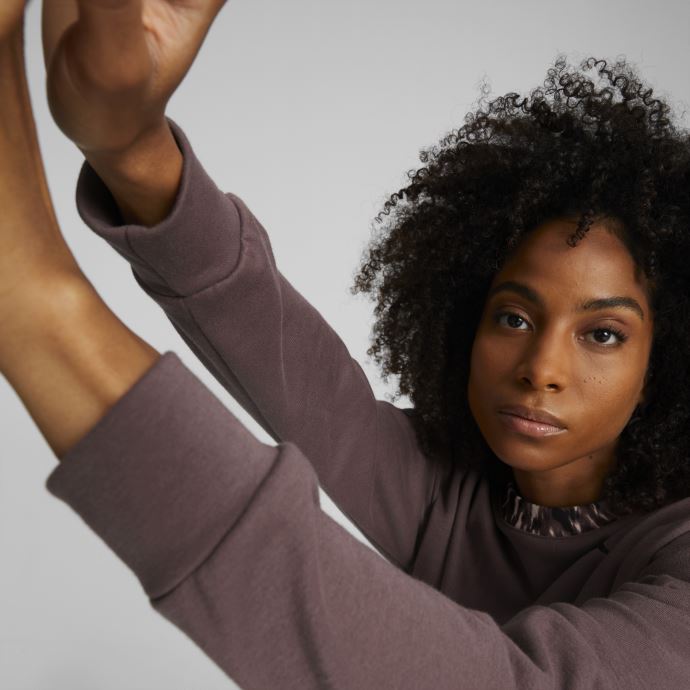 Sweat D'entraînement Puma Canada Safari Glam Crew Prune Poussiéreux Pour Femme