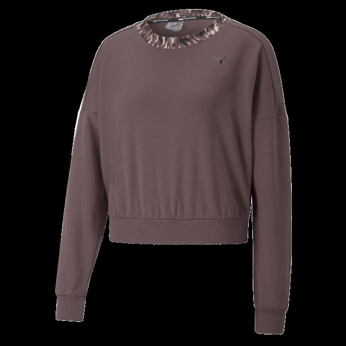Sweat D'entraînement Puma Canada Dusty Plum Safari Glam Crew Pour Femme
