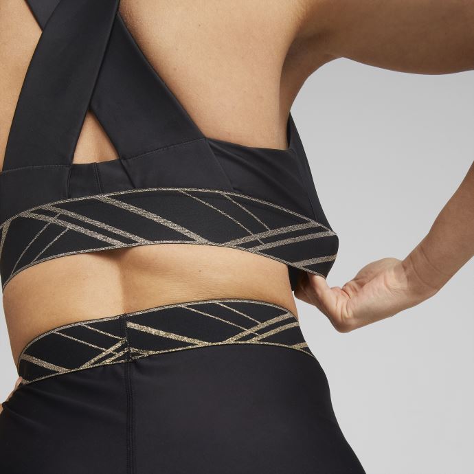 Soutien-gorge D'entraînement Puma Canada Mid Impact Deco Glam Pour Femme Noir-deco Glam
