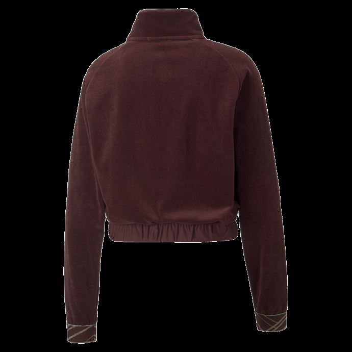 Puma Canada Aubergine Deco Glam Velour Full-zip Training Jacket Femmes
