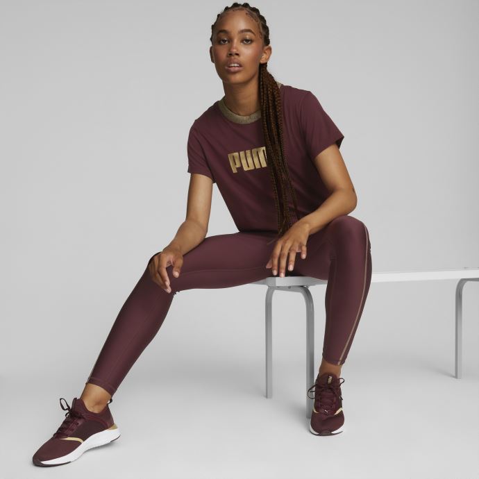 Aubergine-deco Glam Puma Canada Deco Glam Collant Taille Haute Pleine Longueur Femme
