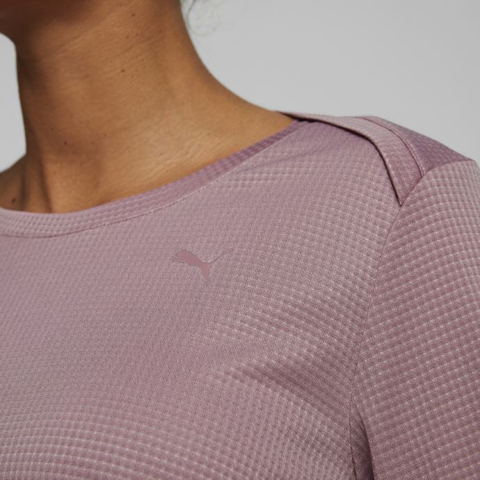 Puma Canada Studio Waffle Sweat D'entraînement à Manches Longues Femmes Raisin Pâle
