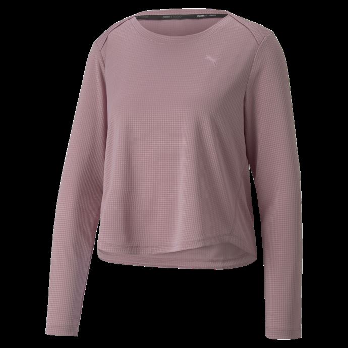 Puma Canada Studio Waffle Sweat D'entraînement à Manches Longues Femmes Raisin Pâle
