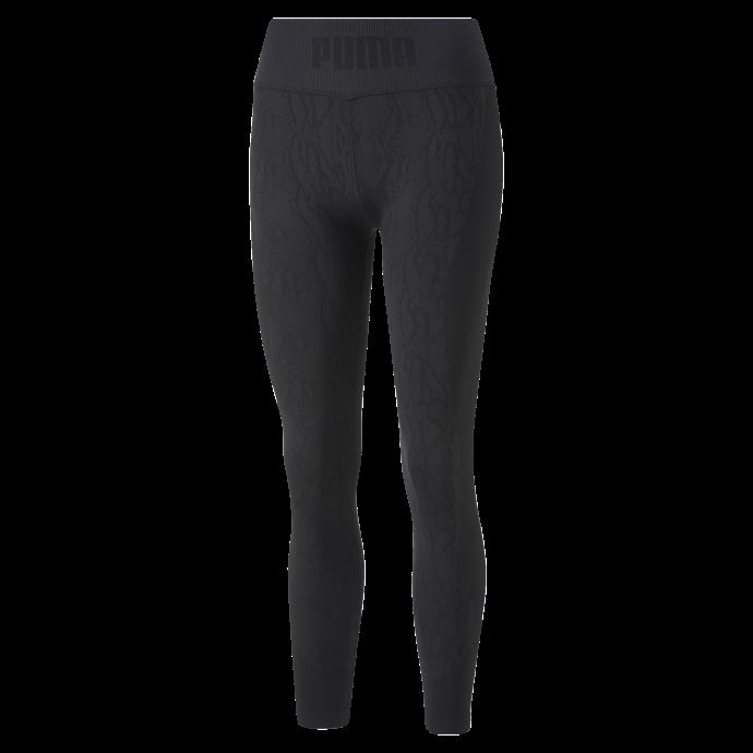 Collants D'entraînement Formknit Taille Haute Sans Coutures Pour Femmes Longueur 7-8 Puma Canada Imprimé Serpent Noir
