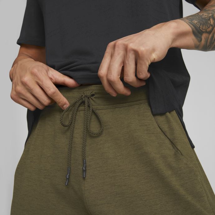 Pantalon D'entraînement Puma Canada Q4 Cloudspun Hommes Olive Profonde Chiné-noir