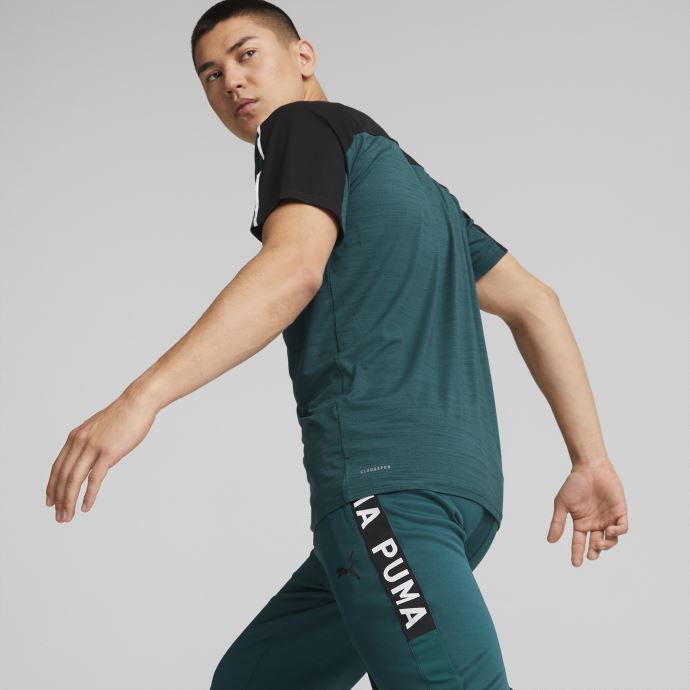 Varsity Green Heather Cloudspun Short Sleeve Training Tee Men Puma Canada