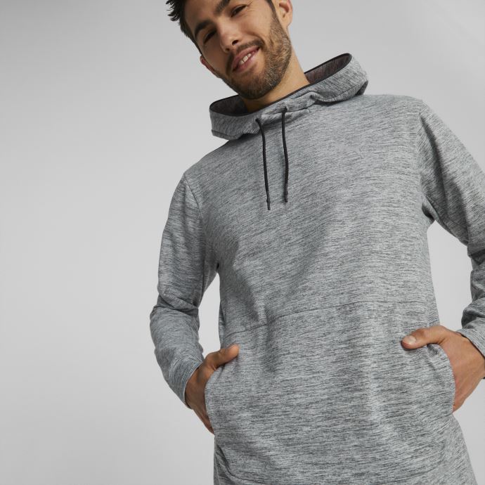 Puma Canada Cloudspun Sweat à Capuche D'entraînement Hommes Gris Moyen Chiné