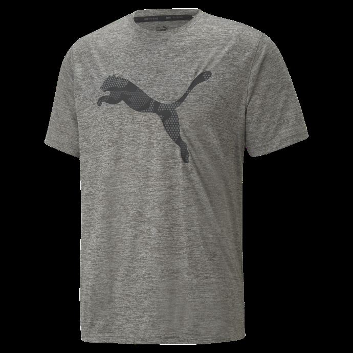 Puma Canada T-shirt D'entraînement Pour Hommes Heather-Aop Cat Favorite Heather Cat Gris Moyen
