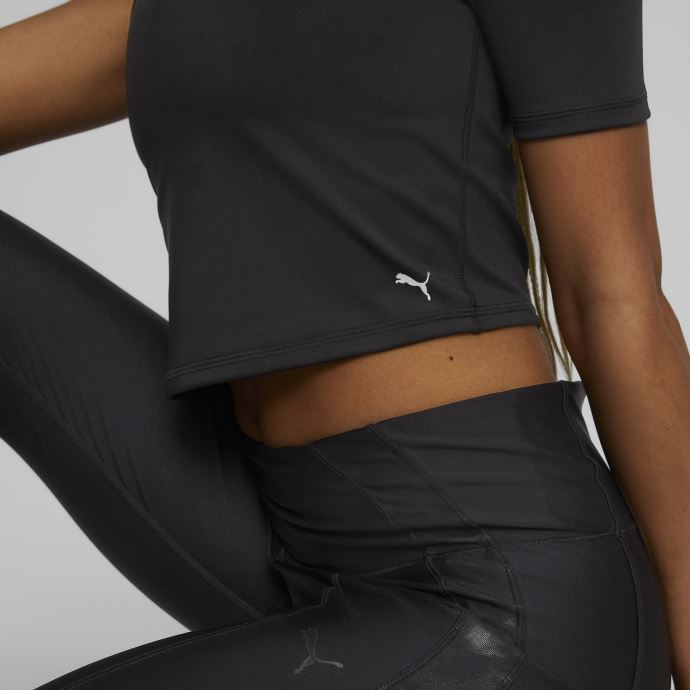 Puma Canada Fashion Luxe Ellavate Haut D'entraînement Pour Femmes à Manches Courtes Noir