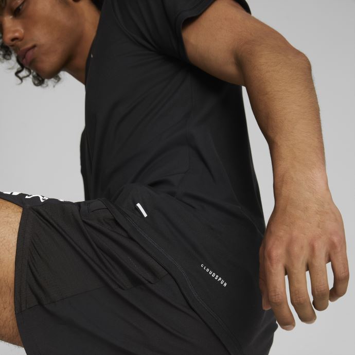 T-shirt De Course Cloudspun Hommes Puma Canada Noir