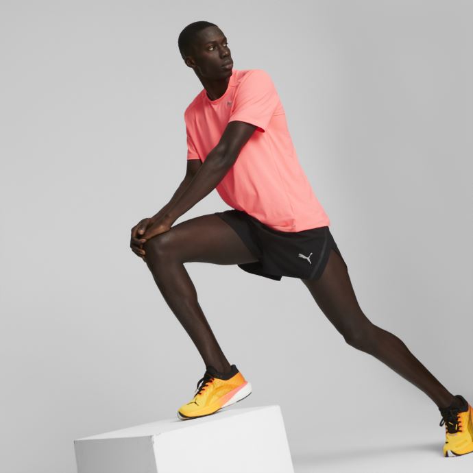 Puma Canada Short De Running Fendu Noir Pour Hommes