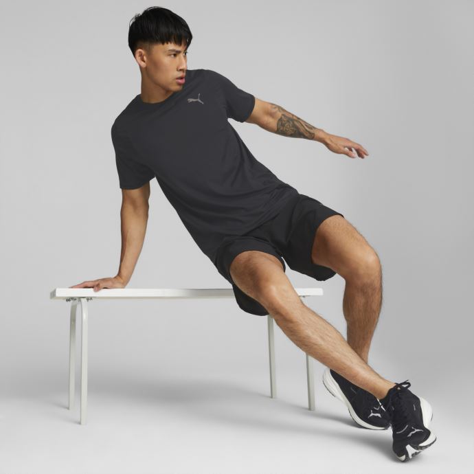 T-shirt De Course Noir Heather Cloudspun Pour Hommes Puma Canada
