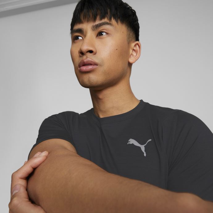 T-shirt De Course Noir Heather Cloudspun Pour Hommes Puma Canada
