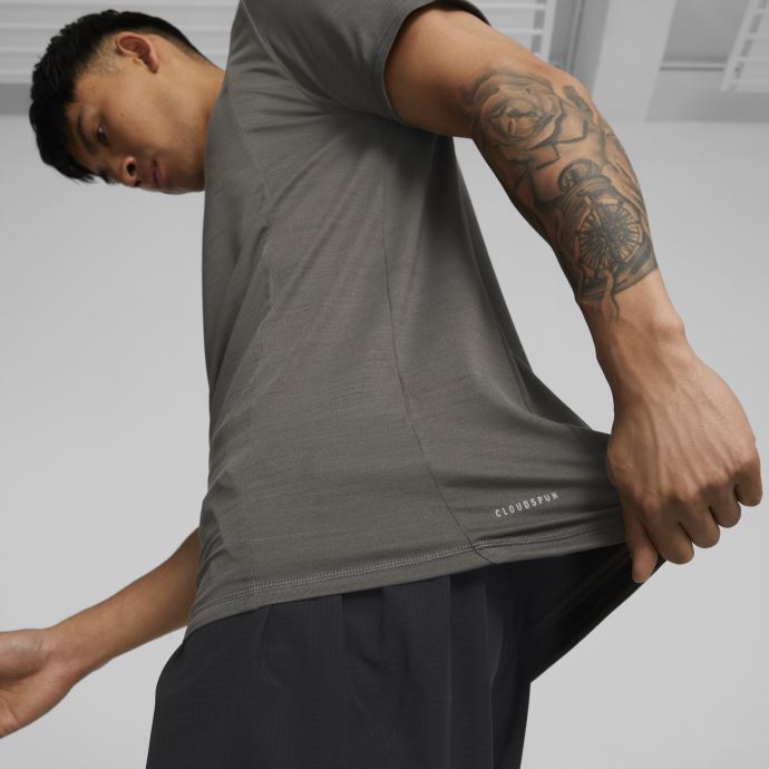 Puma Canada T-shirt De Course Pour Hommes Castlerock Heather Cloudpun