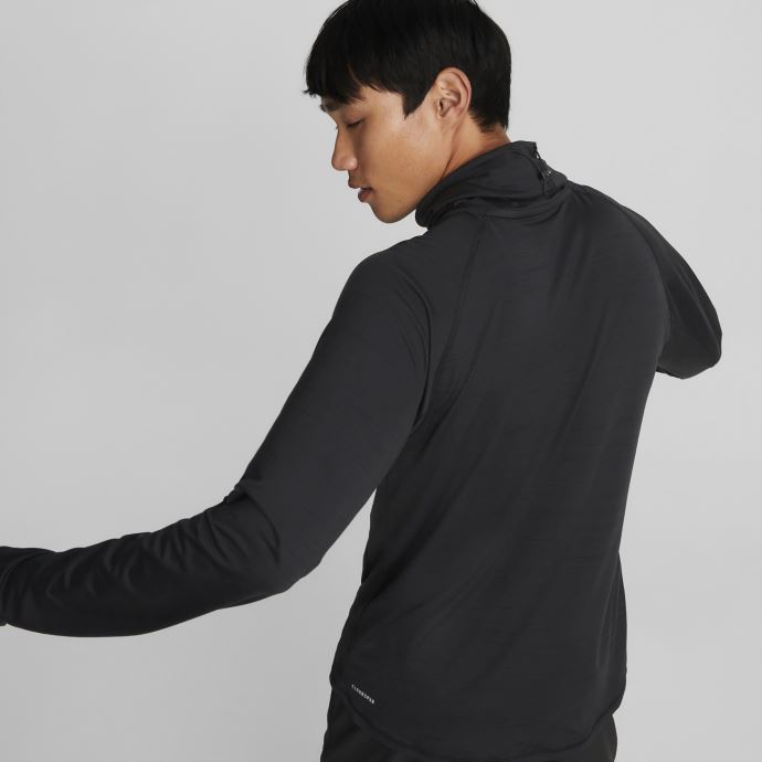 Puma Canada Chemise De Course à Manches Longues à Col Haut Et à Manches Longues Pour Hommes Noir Heather Run Cloudspun
