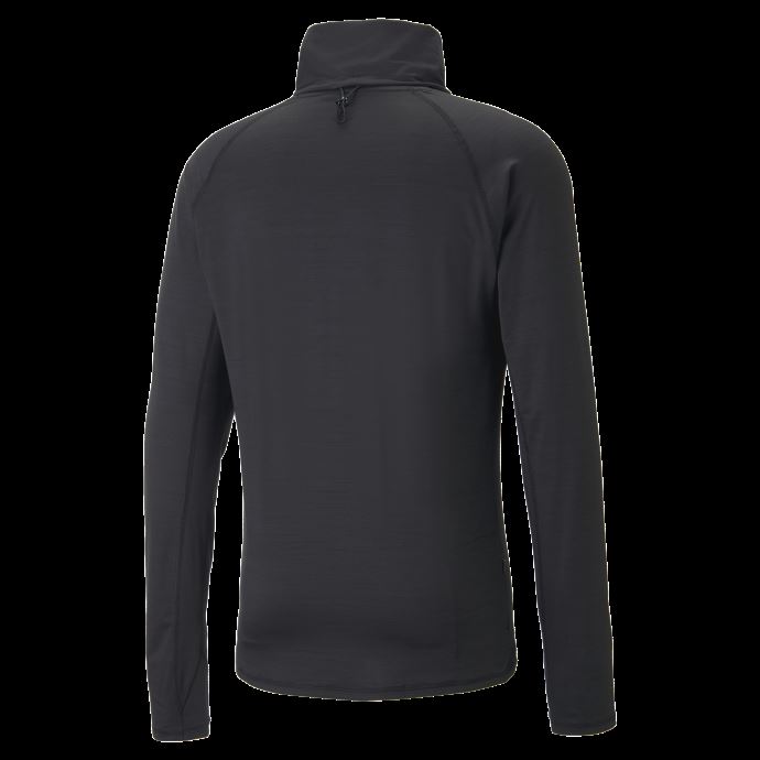 Puma Canada Chemise De Course à Manches Longues à Col Haut Et à Manches Longues Pour Hommes Noir Heather Run Cloudspun
