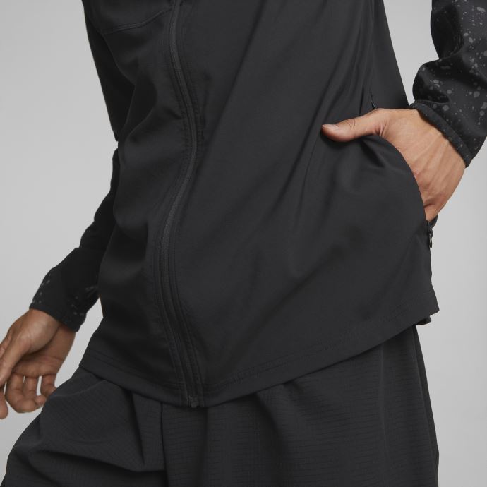 Veste De Course Tissée Imprimée Réfléchissante Hommes Noir Puma Canada