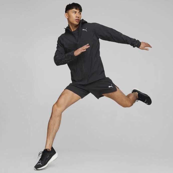 Puma Canada Veste De Running Tissée Noire Réfléchissante Pour Homme
