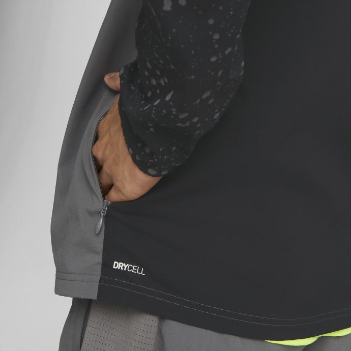 Veste De Course Tissée Imprimée Réfléchissante Hommes Puma Canada Castlerock-noir
