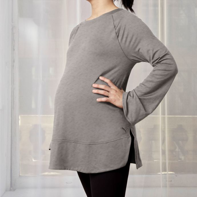 Haut D'entraînement Puma Canada Maternity à Manches Cloche Pour Femme Noir
