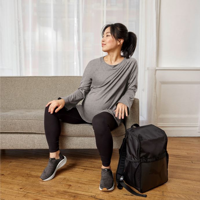 Haut D'entraînement Puma Canada Maternity à Manches Cloche Pour Femme Noir
