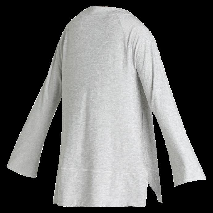 Haut D'entraînement Puma Canada Gris Clair Chiné Pour Femme à Manches Cloche