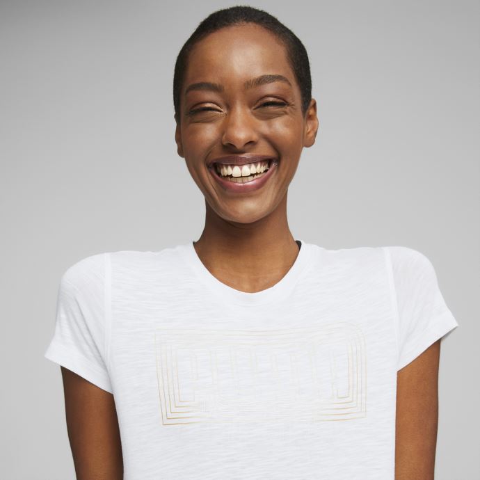 Logo Fill T-shirt D'entraînement Pour Femmes Puma Canada Blanc
