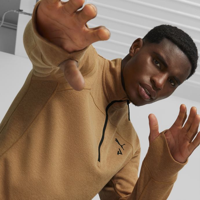 Desert Tan Puma Canada Seasons Pull De Course Demi-zip Hommes
