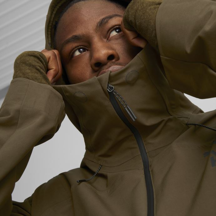 Saisons Raincell Veste Hommes Puma Canada Olive Profonde

