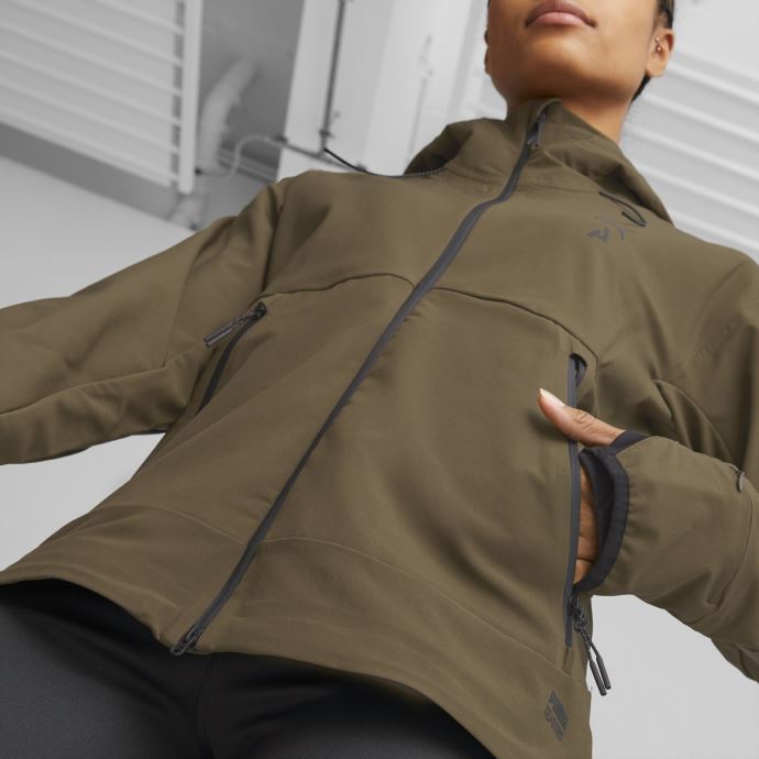 Veste De Course Puma Canada Seasons Raincell Femme Olive Profonde