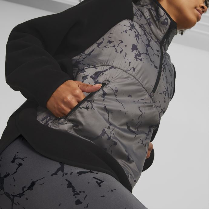 Pull De Course Polaire Saisons Femme Puma Canada Noir-castlerock
