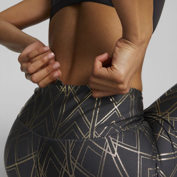 Puma Canada Deco Glam Collants D'entraînement Taille Haute Pour Femmes 7-8 Noir-deco Glam