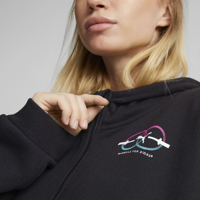 Puma Canada X Barbells For Boobs Sweat à Capuche D'entraînement Zippé Pour Femme Noir