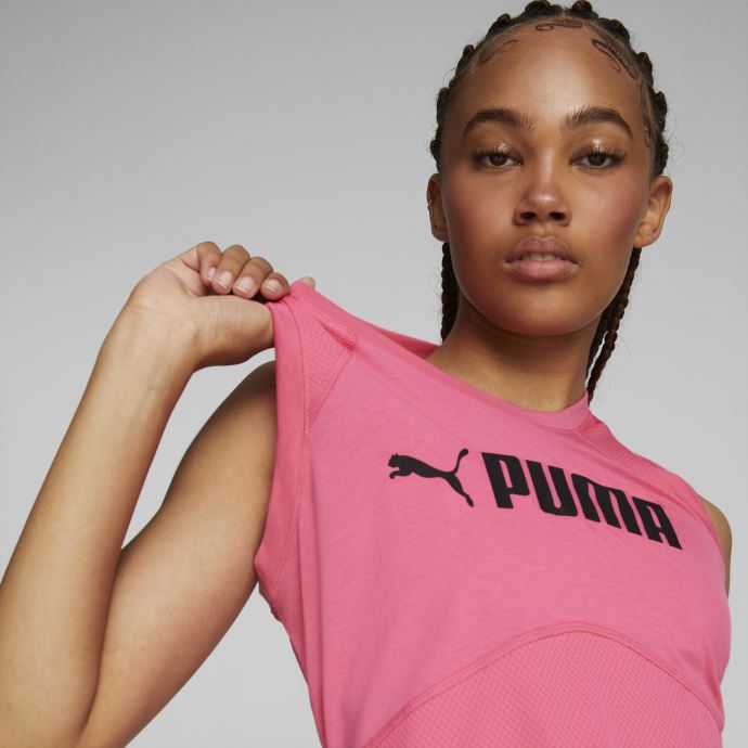 Puma Canada Fit Logo Débardeur D'entraînement Pour Femme Rose Coucher De Soleil
