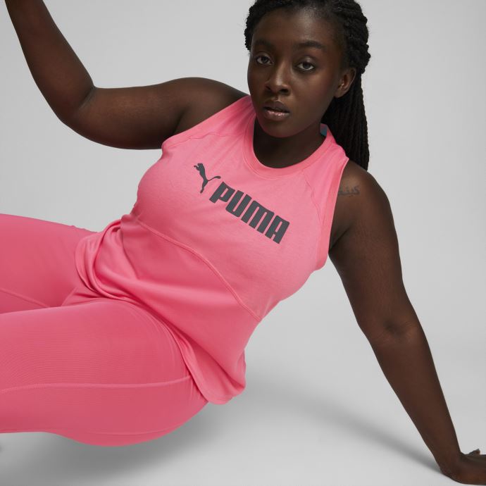 Puma Canada Fit Logo Débardeur D'entraînement Pour Femme Rose Coucher De Soleil

