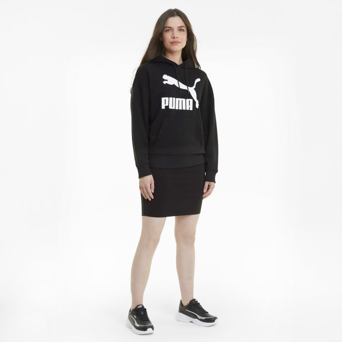 Sweat à Capuche Classics Logo Femme Noir Puma Canada
