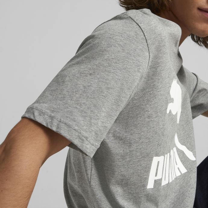 T-shirt à Logo Classics Gris Chiné Pour Hommes Puma Canada