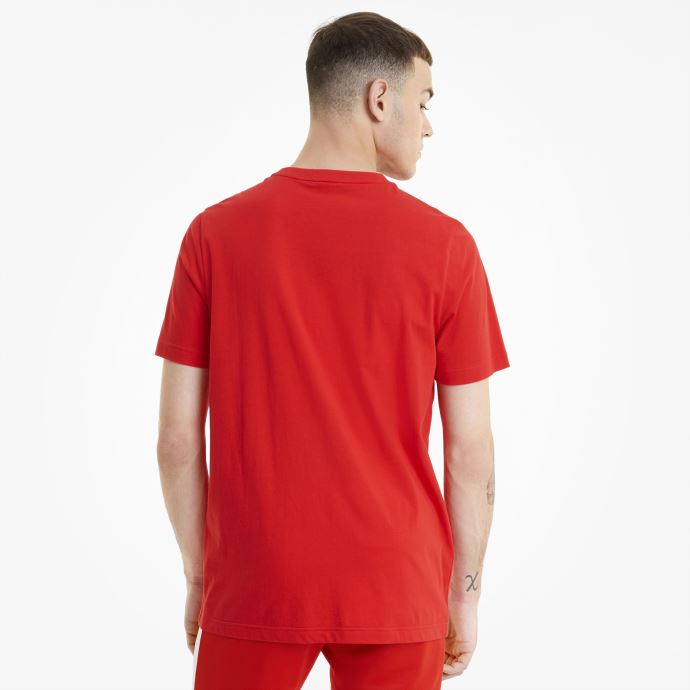 T-shirt Classique Avec Logo Pour Hommes Puma Canada Rouge à Haut Risque