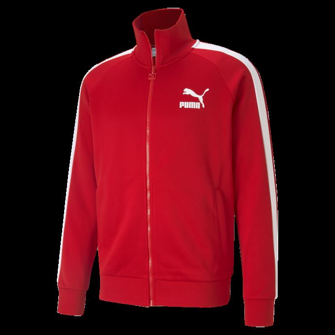 Puma Canada Veste De Survêtement Iconique T7 Rouge à Haut Risque Pour Homme
