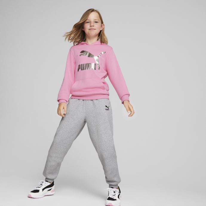 Sweat à Capuche Classics Logo Pour Jeunes Rose Prisme Puma Canada
