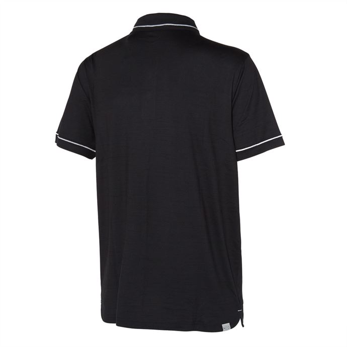 Polo De Golf Puma Canada Cloudspun Monarch Noir Chiné à Taille Haute Pour Hommes
